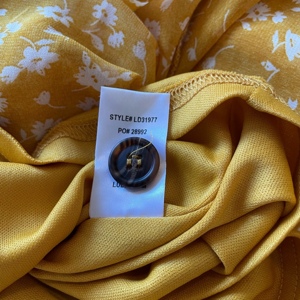 Lulus After Bloom Delight Golden Floral Midi Dress - Picture 6 of 9